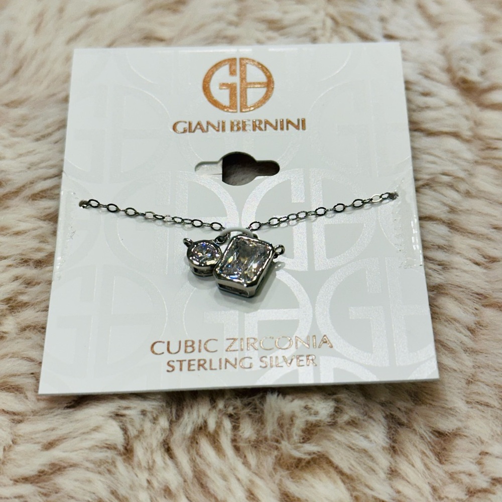 Giani Bernini Sterling Silver Necklace with Cubic Zirconia